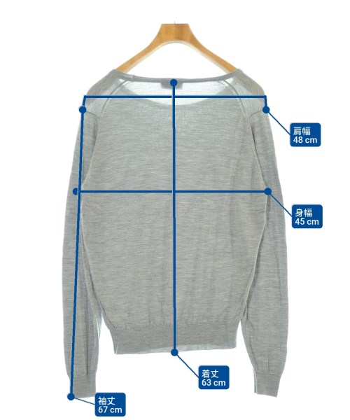 JOHN SMEDLEY（ジョンスメドレー）ニット・セーター グレー サイズ:M メンズ/2200652988154