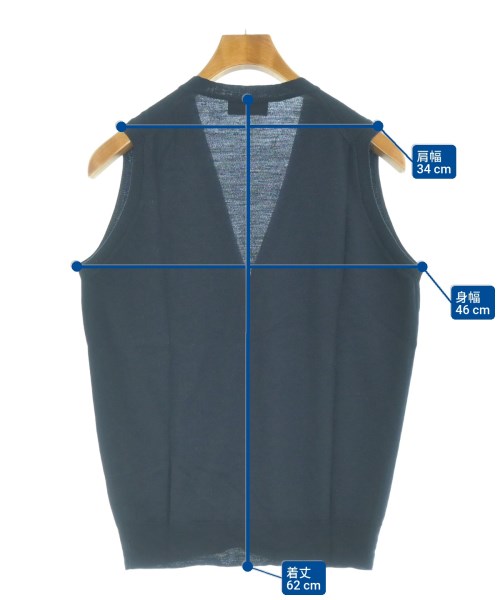 JOHN SMEDLEY（ジョンスメドレー）ベスト 紺 サイズ:M メンズ/2200663236060