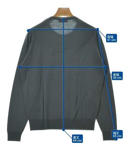 JOHN SMEDLEY（ジョンスメドレー）ニット・セーター グレー サイズ:M メンズ/2200733843730