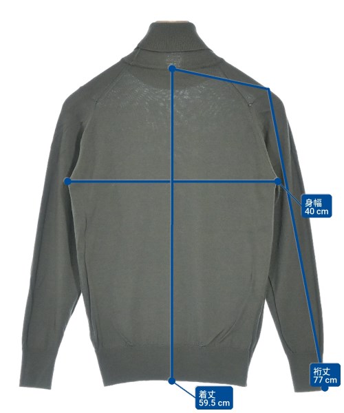 JOHN SMEDLEY（ジョンスメドレー）ニット・セーター カーキ サイズ:XS メンズ/2200720544046