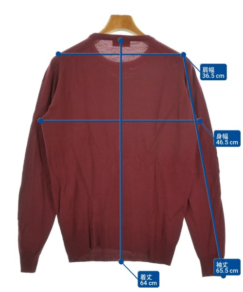 JOHN SMEDLEY（ジョンスメドレー）ニット・セーター 赤 サイズ:XS メンズ/2200725844097