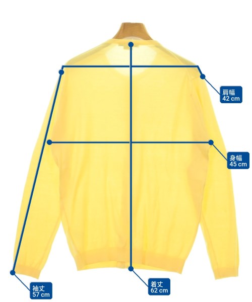JOHN SMEDLEY（ジョンスメドレー）カーディガン 黄 サイズ:S レディース/2200725947088