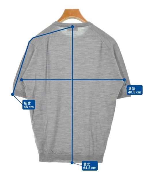 JOHN SMEDLEY（ジョンスメドレー）ニット・セーター グレー サイズ:S メンズ/2200728145092