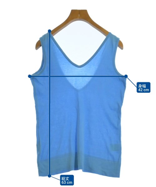 JOHN SMEDLEY（ジョンスメドレー）ベスト/ノースリーブ 青 サイズ:XS レディース/2200727831101