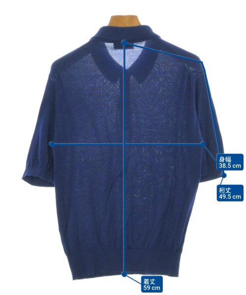 JOHN SMEDLEY（ジョンスメドレー）ニット・セーター 青 サイズ:S レディース/2200682916103