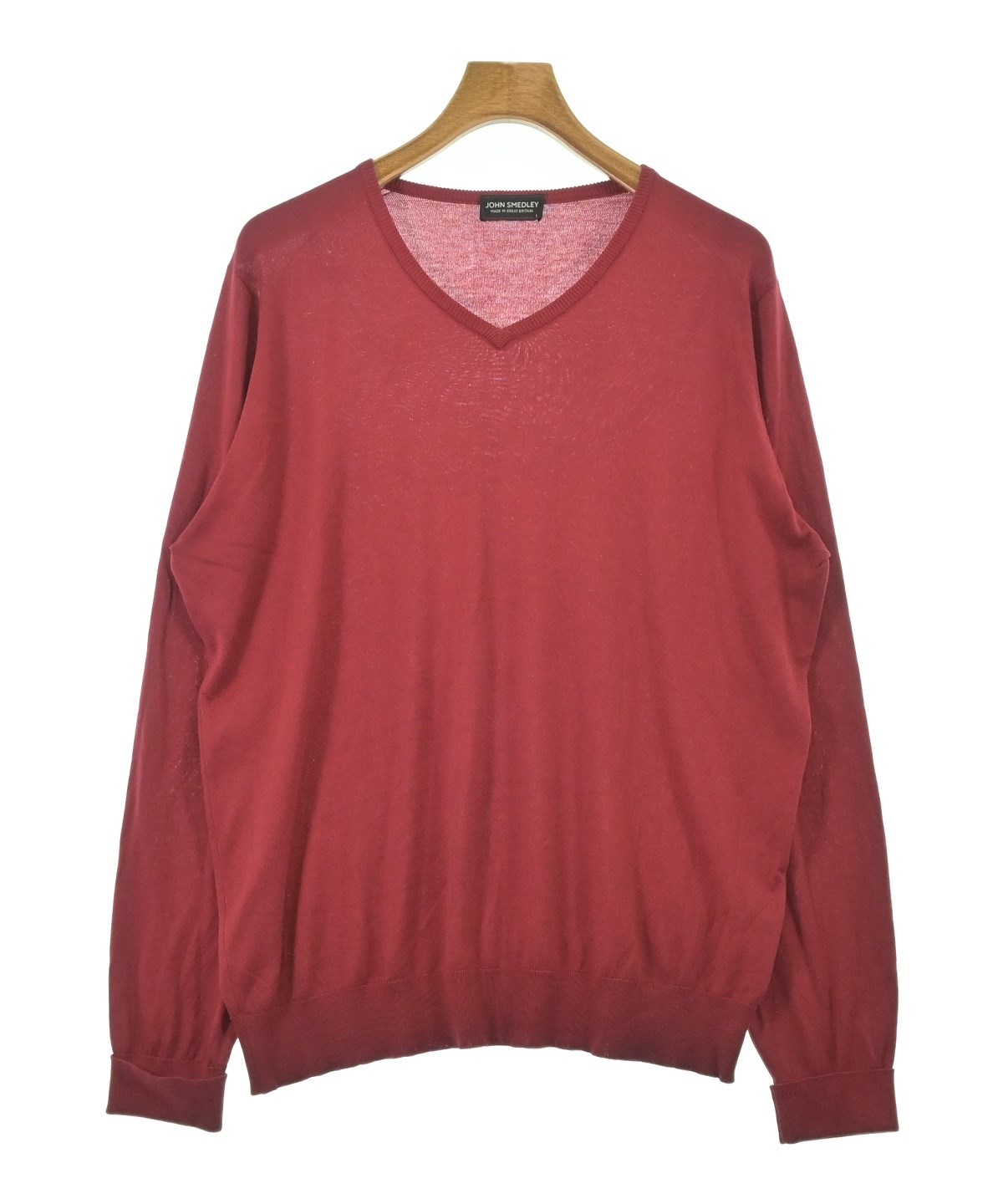 John Smedley_長袖セーター_Lサイズ_赤_3 JOHN SMEDLEY（ジョンスメドレー）ニット・セーター 赤 サイズ:L
