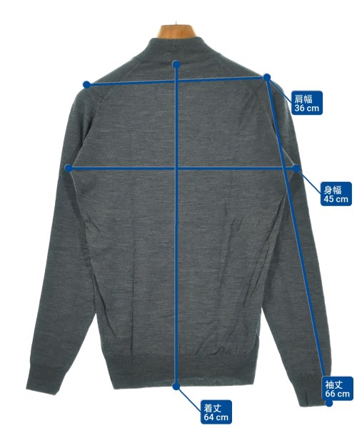 JOHN SMEDLEY（ジョンスメドレー）ニット・セーター グレー サイズ:S メンズ/2200688570040