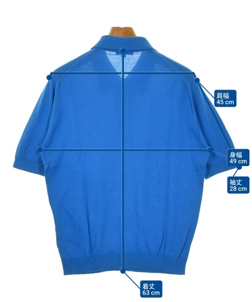 JOHN SMEDLEY（ジョンスメドレー）ニット・セーター 青 サイズ:S メンズ/2200691492025