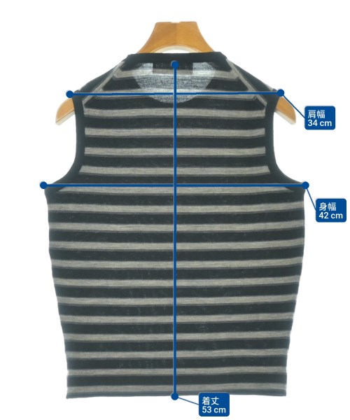 JOHN SMEDLEY（ジョンスメドレー）ベスト 黒 サイズ:S レディース/2200692813027