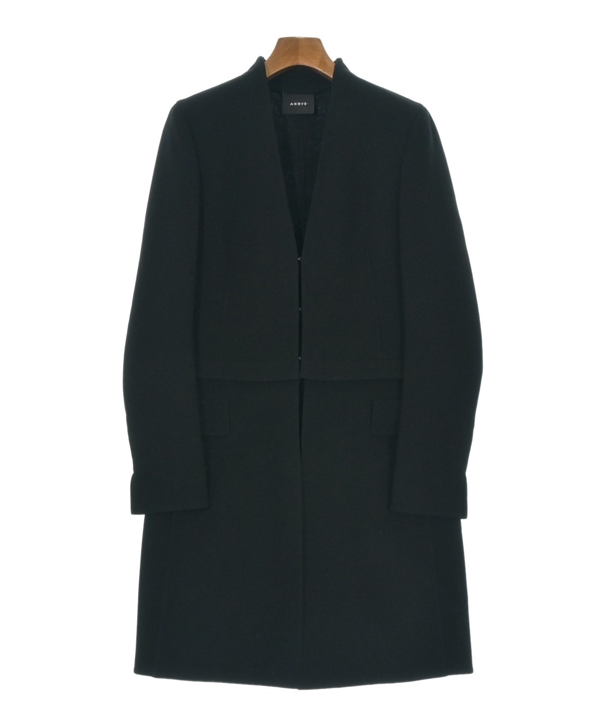 AKRIS（アクリス）チェスターコート 黒 サイズ:38(S位) レディース