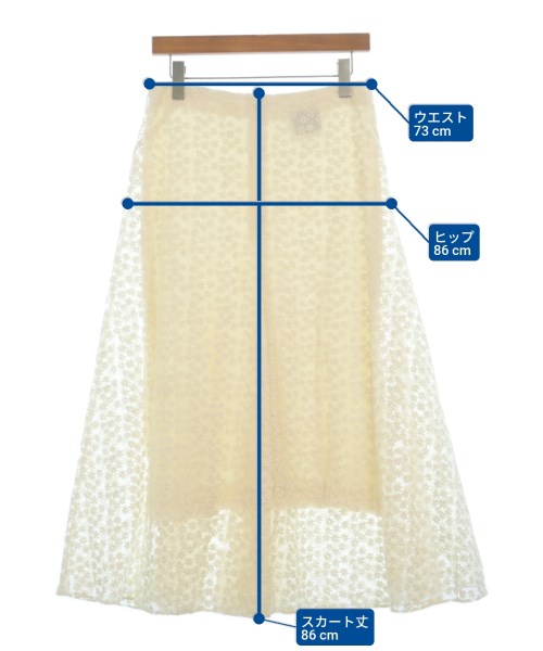 AKRIS（アクリス）ロング・マキシ丈スカート 白 サイズ:44(L位) レディース/2200621005011