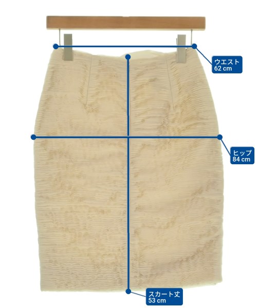 AKRIS（アクリス）ひざ丈スカート ベージュ サイズ:40(M位) レディース/2200655567813