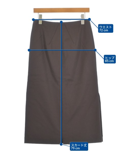 AKRIS（アクリス）ロング・マキシ丈スカート 茶 サイズ:44(L位) レディース/2200646205090