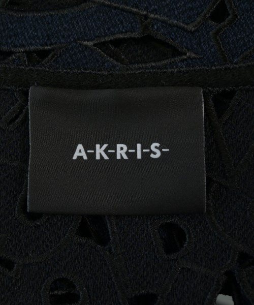 AKRIS（アクリス）ノーカラージャケット 紺 サイズ:40(M位) レディース/2200721646107