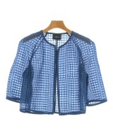 AKRIS（アクリス）ノーカラージャケット 青 サイズ:40(M位) レディース/2200721646121