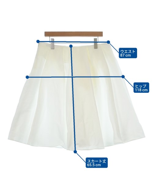 JIL SANDER NAVY（ジルサンダーネイビー）ひざ丈スカート 白 サイズ:44(L位) レディース/2200636934047