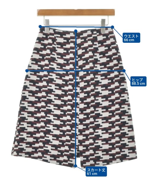 JIL SANDER NAVY（ジルサンダーネイビー）ひざ丈スカート 紺 サイズ:36(XS位) レディース/2200641264054