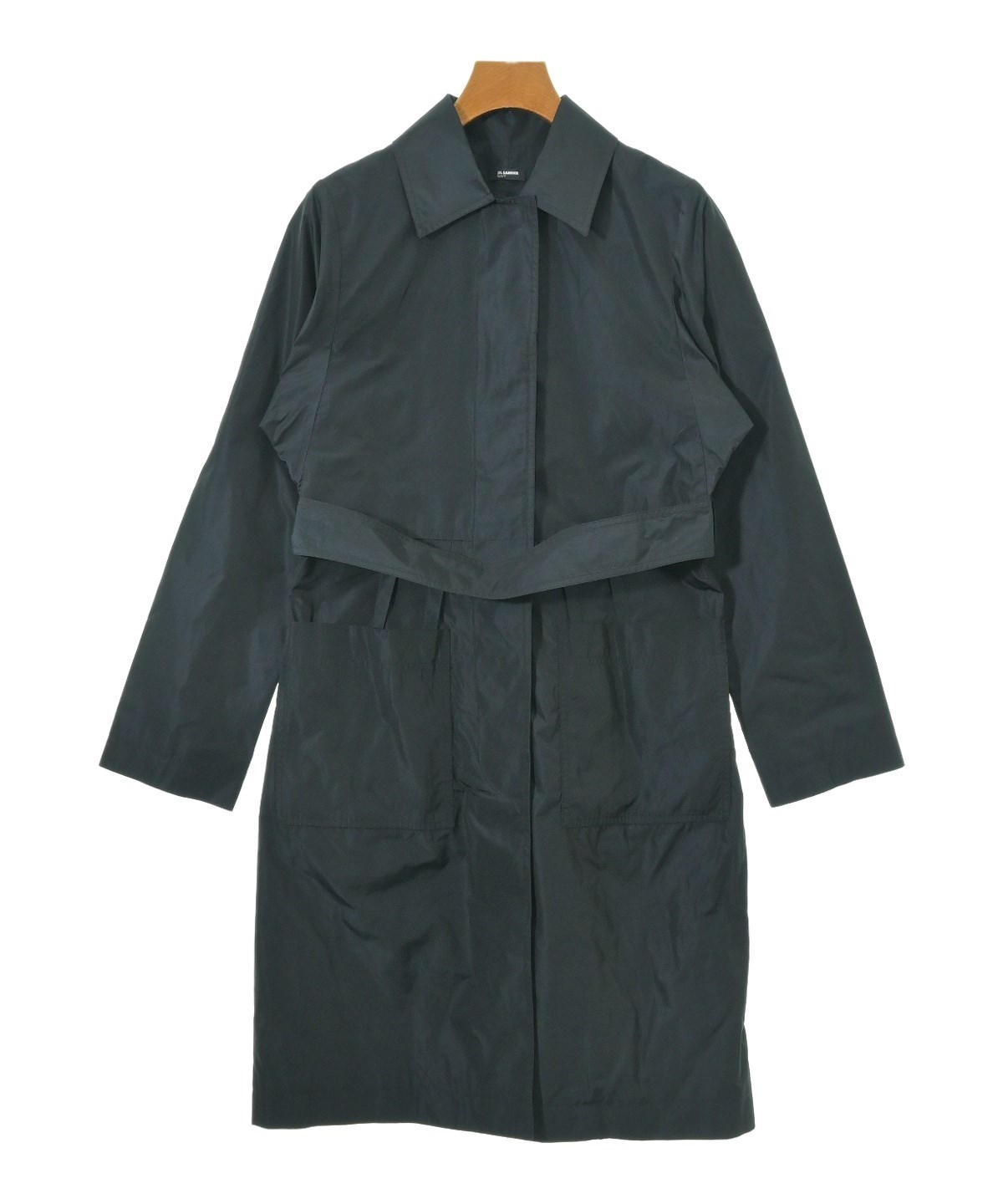 JIL SANDER NAVY ノーカラーコート JIL SANDER NAVY（ジルサンダーネイビー）ステンカラーコート 紺