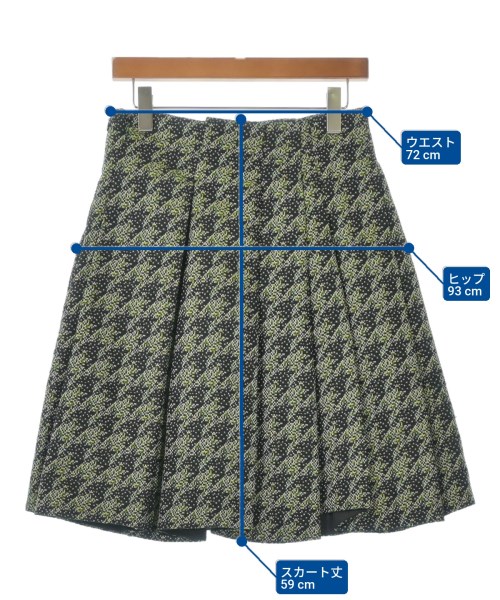 JIL SANDER NAVY（ジルサンダーネイビー）ひざ丈スカート 黒 サイズ:34(XXS位) レディース/2200618666034