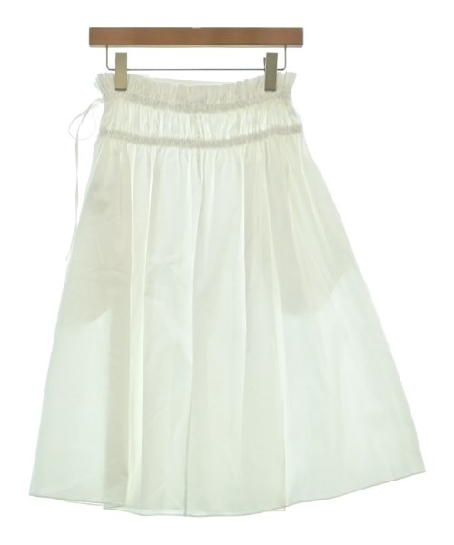 JIL SANDER NAVY（ジルサンダーネイビー）ロング・マキシ丈スカート 白 サイズ:32(S位) レディース/2200619078027