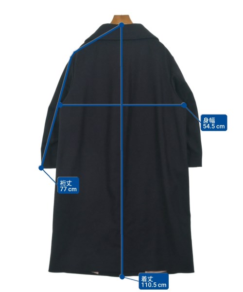 JIL SANDER NAVY（ジルサンダーネイビー）チェスターコート 黒 サイズ:38(S位) レディース/2200698335011