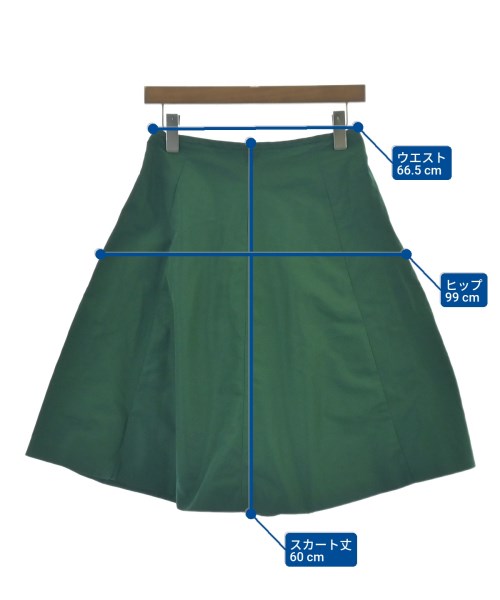 JIL SANDER NAVY（ジルサンダーネイビー）ミニスカート 緑 サイズ:34(XXS位) レディース/2200699445047