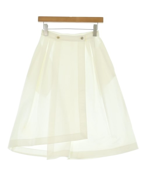 JIL SANDER NAVY(ジルサンダーネイビー)ロング・マキシ丈スカート 白 サイズ:34(XXS位)/2200661455029