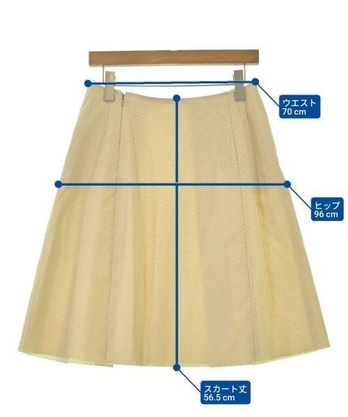 JIL SANDER NAVY（ジルサンダーネイビー）ひざ丈スカート ベージュ サイズ:32(XXS位) レディース/2200661666012