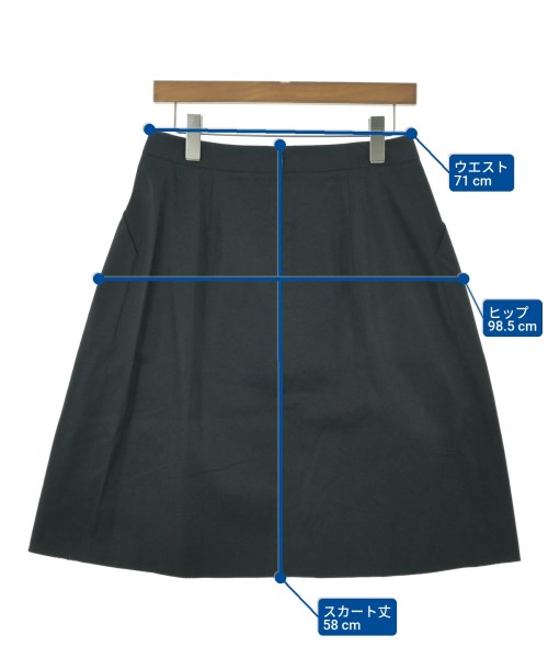JIL SANDER NAVY（ジルサンダーネイビー）ひざ丈スカート 紺 サイズ:36(XS位) レディース/2200661666029