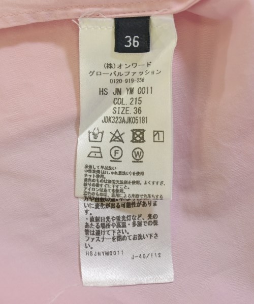 JIL SANDER NAVY（ジルサンダーネイビー）カジュアルシャツ ピンク サイズ:36(XS位) レディース/2200708775028