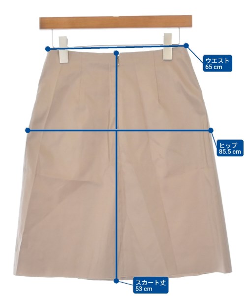 JIL SANDER NAVY（ジルサンダーネイビー）ひざ丈スカート ベージュ サイズ:34(XXS位) レディース/2200647775042