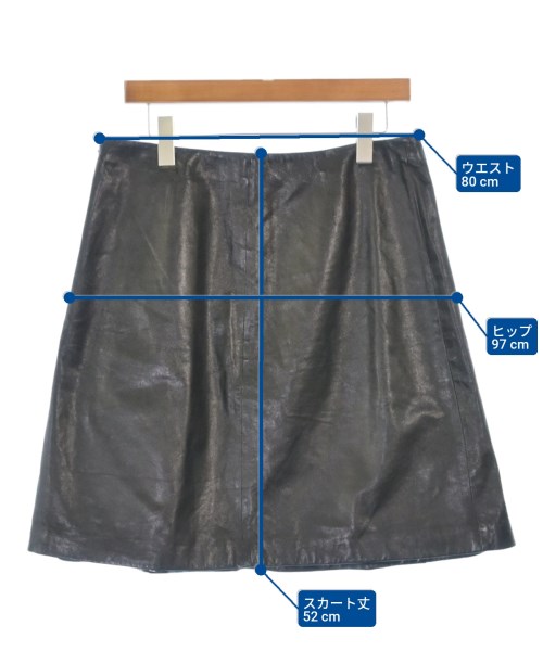 JIL SANDER NAVY（ジルサンダーネイビー）ひざ丈スカート 黒 サイズ:40(M位) レディース/2200647775066