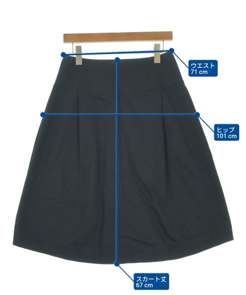 JIL SANDER NAVY（ジルサンダーネイビー）ひざ丈スカート 紺 サイズ:40(M位) レディース/2200651986076