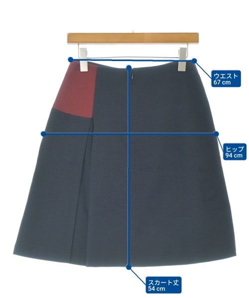 JIL SANDER NAVY（ジルサンダーネイビー）ひざ丈スカート 赤 サイズ:34(XXS位) レディース/2200665244087