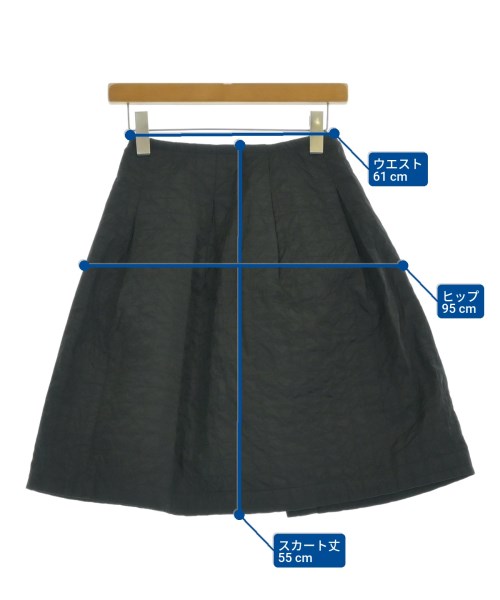 JIL SANDER NAVY（ジルサンダーネイビー）ひざ丈スカート 黒 サイズ:34(XXS位) レディース/2200667187085