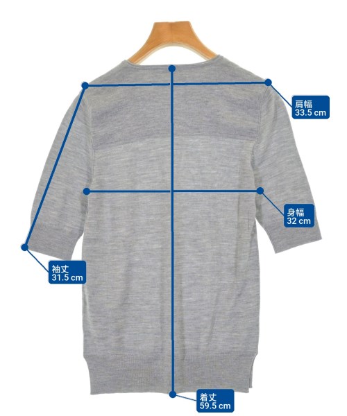 JIL SANDER NAVY（ジルサンダーネイビー）ニット・セーター グレー サイズ:S レディース/2200723822462