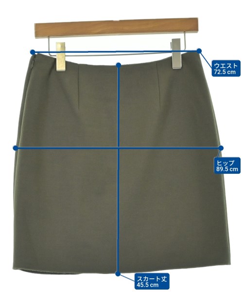 JIL SANDER NAVY（ジルサンダーネイビー）ミニスカート カーキ サイズ:36(XS位) レディース/2200684141039