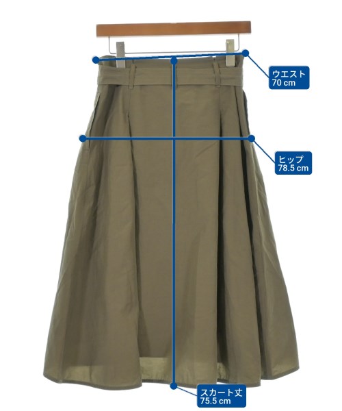 MORABITO（モラビト）ひざ丈スカート カーキ サイズ:40(M位) レディース/2200639075051