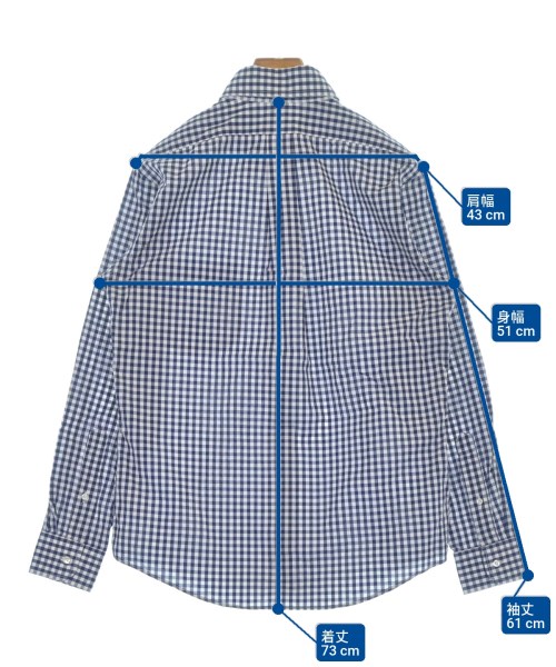 SOUTHWICK（サウスウィック）カジュアルシャツ 紺 サイズ:15(S位) メンズ/2200647957059