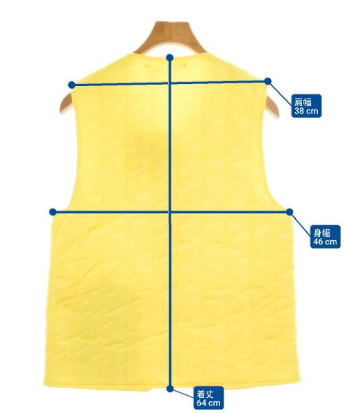 MONTEDORO（モンテドーロ）ダウンジャケット/ダウンベスト 黄 サイズ:46(M位) メンズ/2200640082031