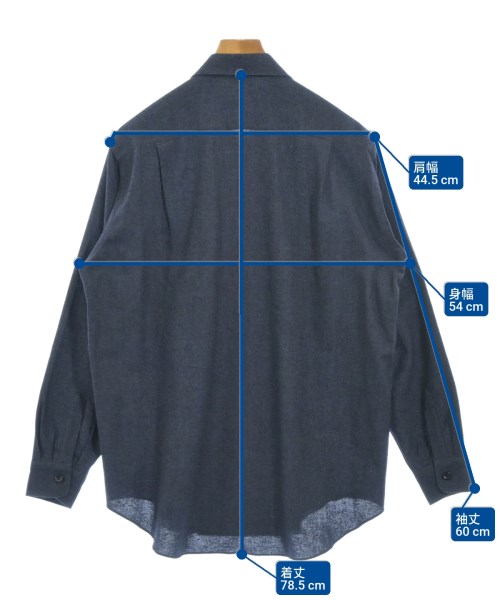 Errico Formicola（エリコフォルミコラ）カジュアルシャツ 紺 サイズ:S メンズ/2200679569107