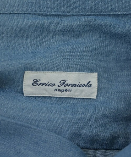 Errico Formicola（エリコフォルミコラ）カジュアルシャツ 青 サイズ:15 1/2(M位) メンズ/2200696863103