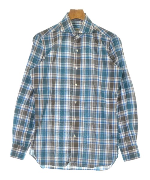 Errico Formicola(エリコフォルミコラ)カジュアルシャツ 茶 サイズ:15(S位)/2200646491202