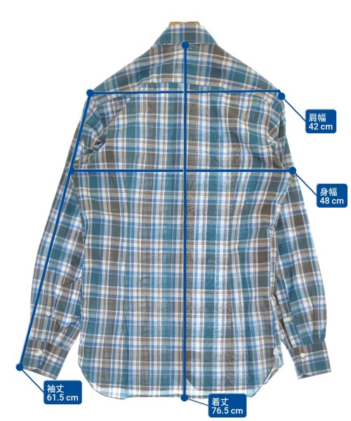 Errico Formicola（エリコフォルミコラ）カジュアルシャツ 茶 サイズ:15(S位) メンズ/2200646491202