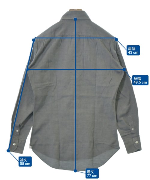 Errico Formicola（エリコフォルミコラ）カジュアルシャツ グレー サイズ:S メンズ/2200652812046