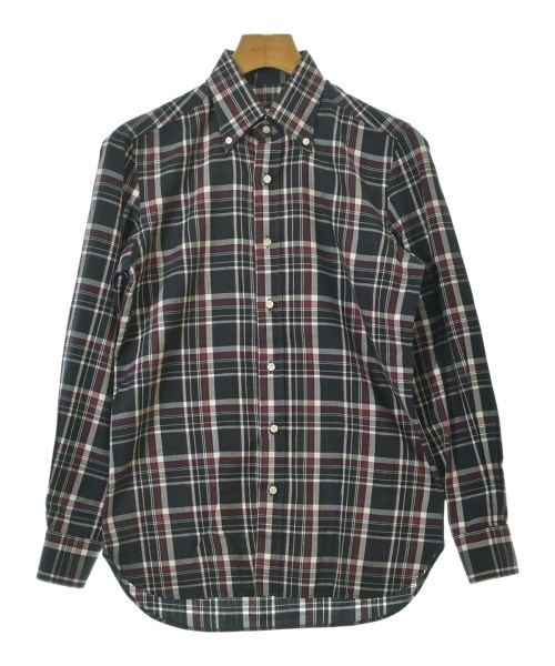 Errico Formicola(エリコフォルミコラ)カジュアルシャツ 紺 サイズ:15(S位)/2200639102054