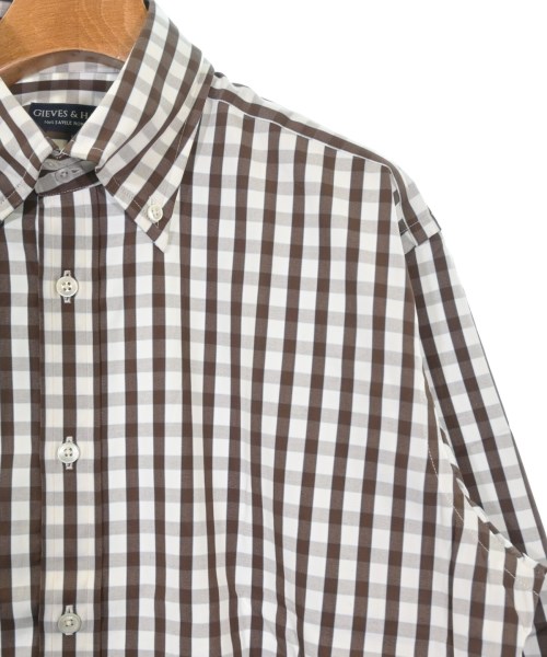 GIEVES&HAWKES（ギーブス＆ホークス）カジュアルシャツ 茶 サイズ:39(M位) メンズ/2200619220136