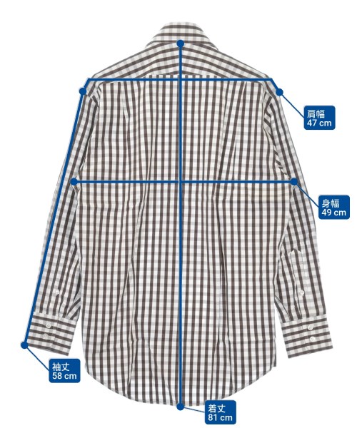 GIEVES&HAWKES（ギーブス＆ホークス）カジュアルシャツ 茶 サイズ:39(M位) メンズ/2200619220136