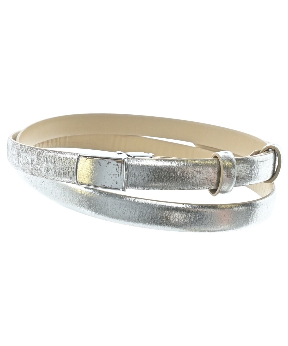 Filo di Seta（フィロディセタ）ベルト シルバー サイズ:- レディース