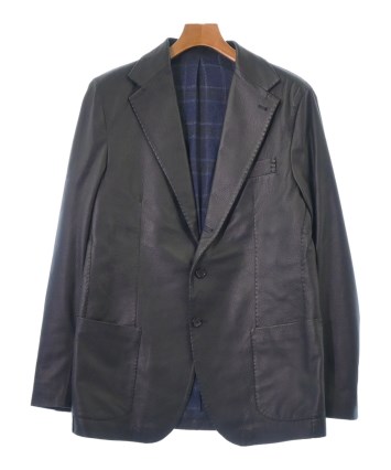 【中古】チェーザレ アットリーニ Cesare Attolini ウールモヘヤ 3B カジュアルジャケット ダークネイビー【サイズ50　Drop7】【メンズ】 4121924N0001_m2_a001.jpg
